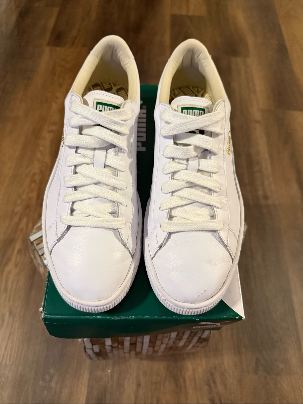 Puma Basket Classic Xxi Lace Up White Sneakers